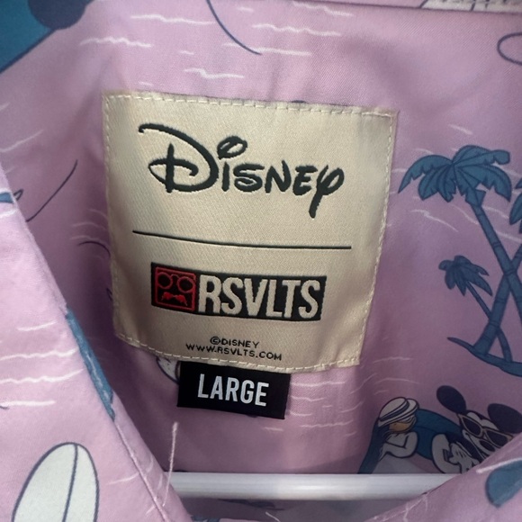RSVLTS Disney Men's Pink Surfing Graphic Shirt - Picture 2 of 4